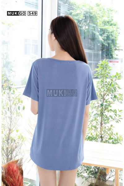 Oversized V Tee with Pocket (Round bottom shaped) - No.549-XL