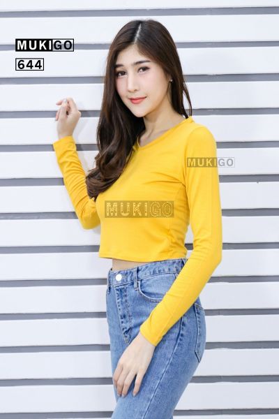V Crop Long Sleeve - No.644