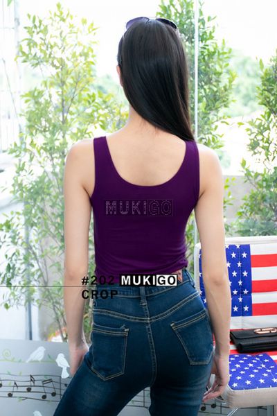 Basic Crop Top - No.202 - Dark Violet