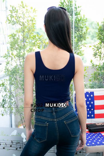 Basic Crop Top - No.202 - Navy Blue