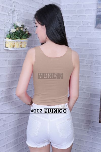 Basic Crop Top - No.202 - Ovaltine (Dark Beige)