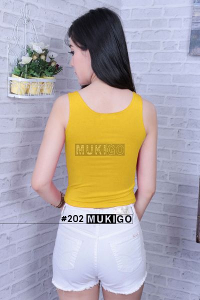 Basic Crop Top - No.202 - Yellow Mustard
