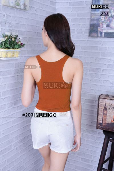 Racer Back Crop Top - No.203 - OrangeBrick