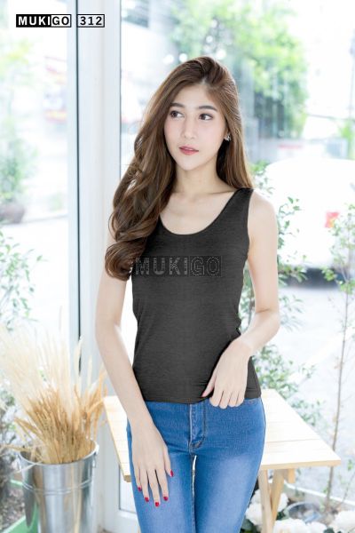 Double UV Tank Top-DarkDenimGray-003