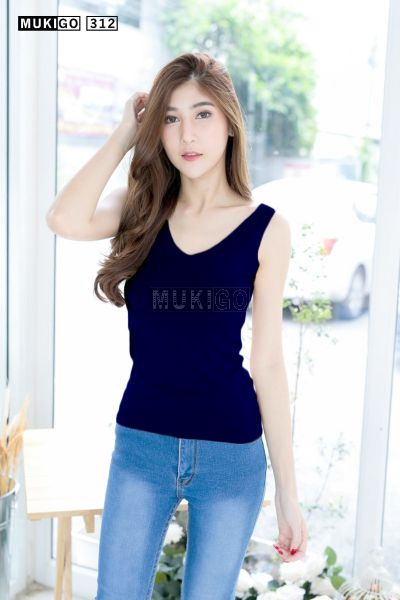 Double UV Tank Top-NavyBlue-007