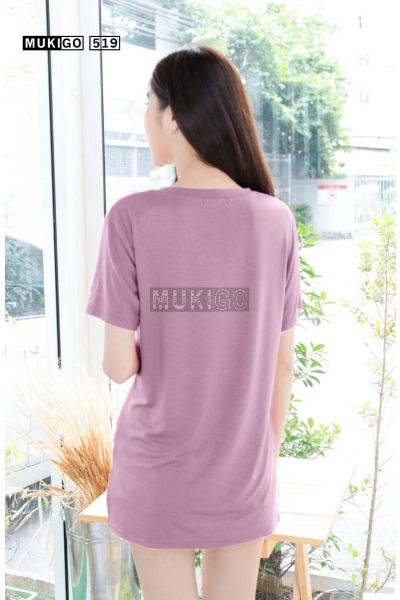 Oversized Side Slit V Tee with Pocket - Khapi