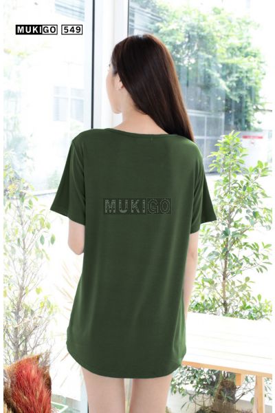 Oversized V Tee with Pocket (Round bottom shaped)-ArmyGreenSoldier-012