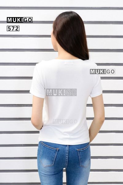 V Pleated Tee - No.572