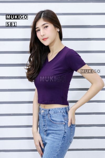 V Crop Tee - No.581