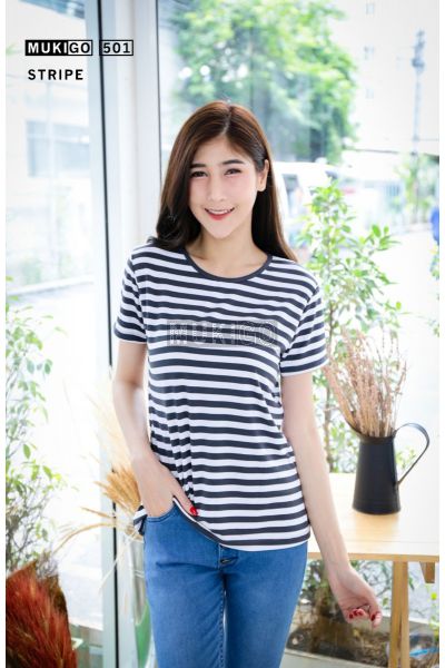 Basic O Tee Stripe - No.501-ST