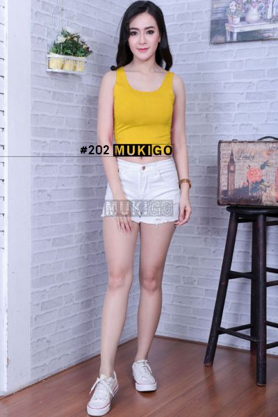 Basic Crop Top - No.202 - Yellow Mustard