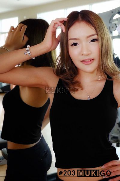 Racer Back Crop Top - No.203 - Black