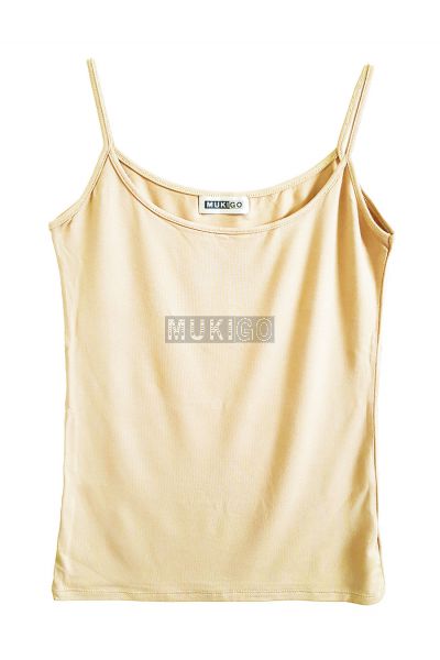 Spaghetti Top - Cream (Light Beige)