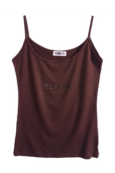 Spaghetti Top - Dark Brown