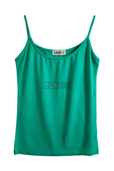 Spaghetti Top - Green Mint (Emerald)