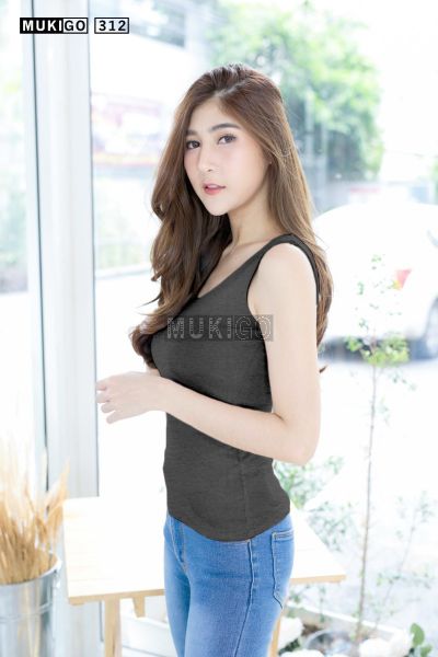 Double UV Tank Top-DarkDenimGray-003